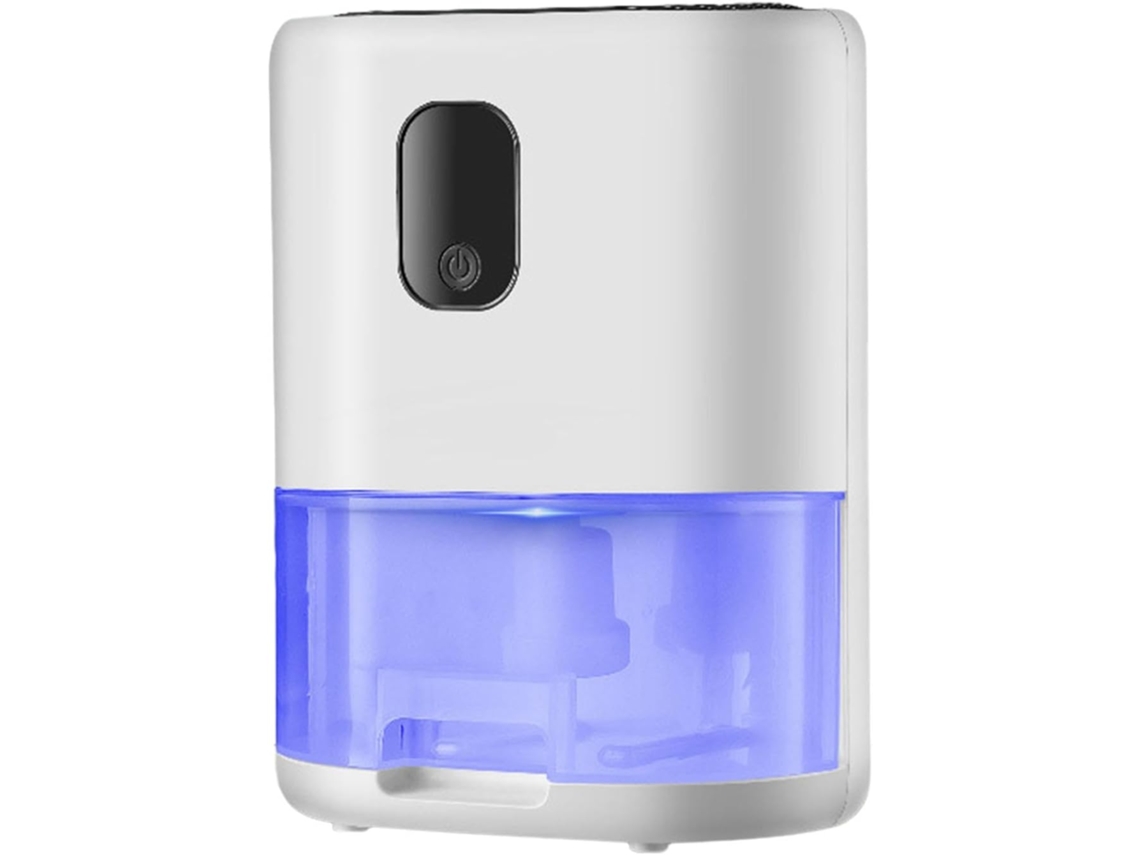 Mini Desumidificador, Reservatório De Água De 1 Litro, Desligamento Automático, Compacto, Silencioso, Com Luzes Coloridas Zeuxo