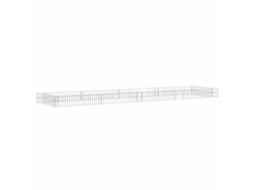 Vidaxl Canteiro Elevado/cesto Gabião 400x100x20 Cm Aço Galvanizado