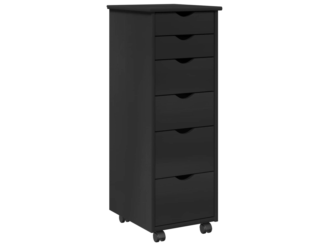 Maison Exclusive - Armário Móvel 34 X 39 X 93,5 Cm Madeira De Pinho Sólido Preto