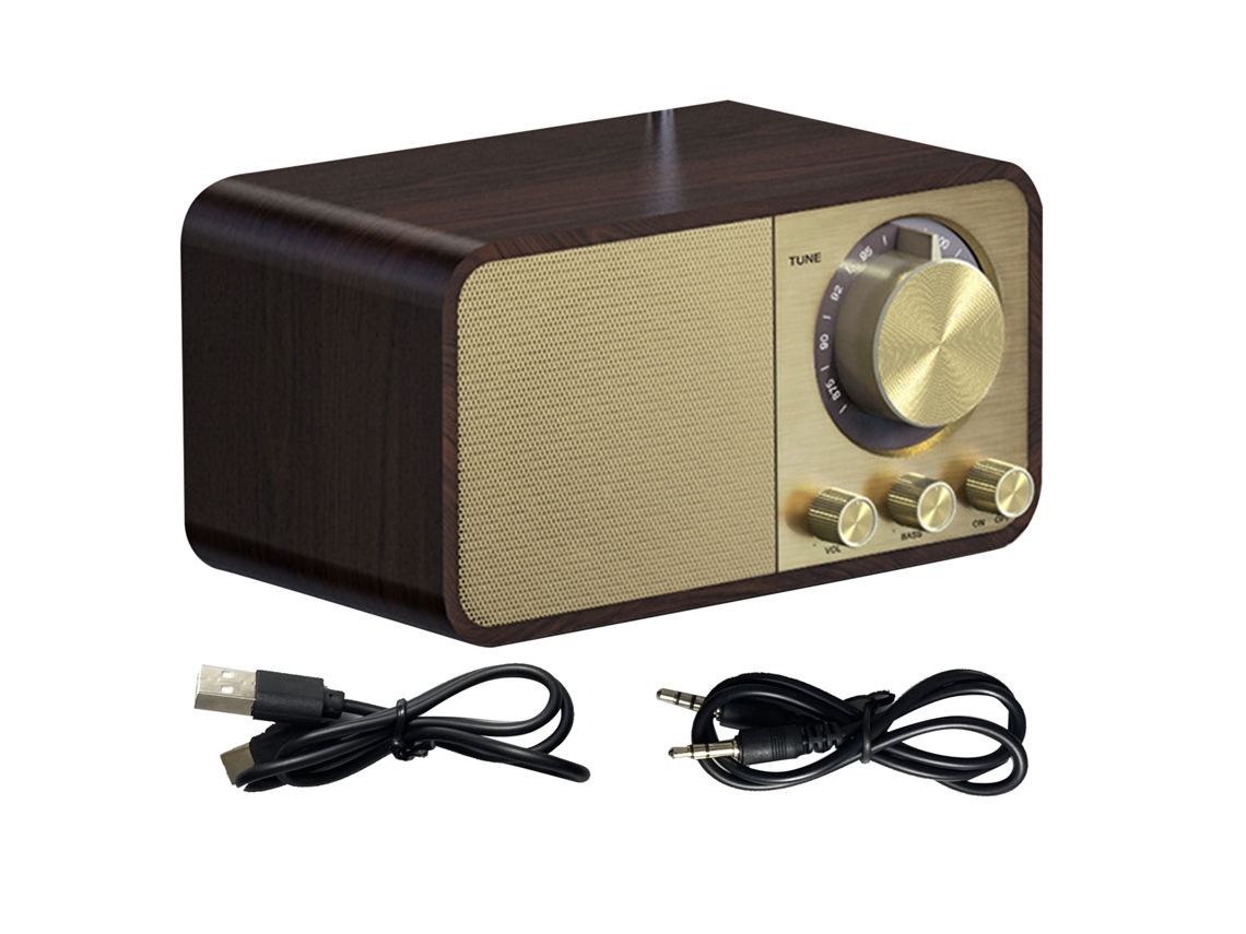 Caixa de Som Bluetooth Retro LAXISCREED com Subwoofer