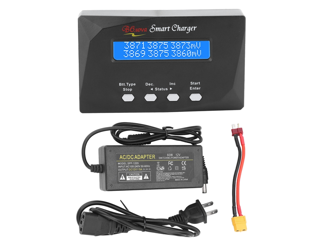 Mali carregador de Bateria de Drone 60w Preto Conjunto de Carregador Inteligente para Lipo Liion Life Nicd Nimh Rc