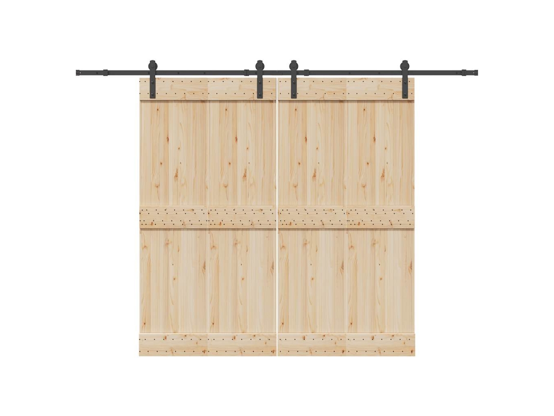 Vidaxl Kit De Ferragens Para Porta Deslizante 427 Cm Aço Preto