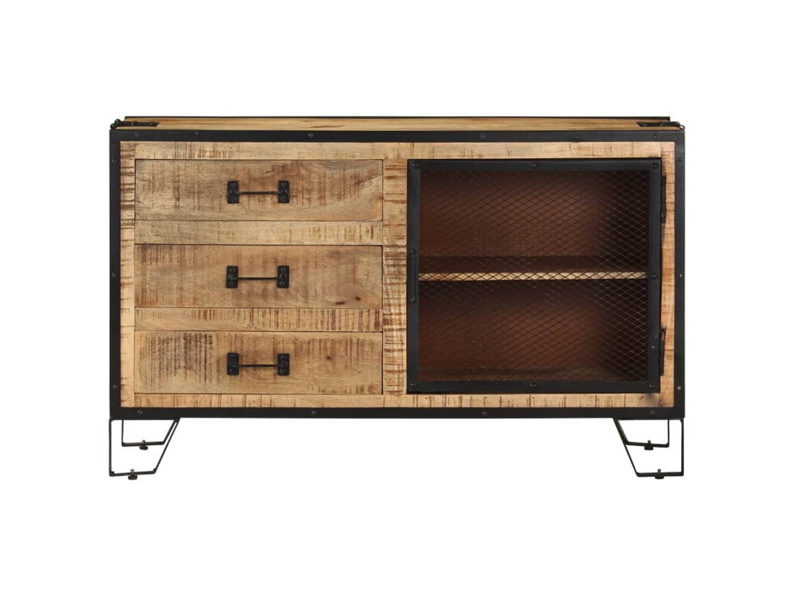 Aparador 100x31x60cm Madeira de Mangueira Maciça Áspera MAISON EXCLUSIVE