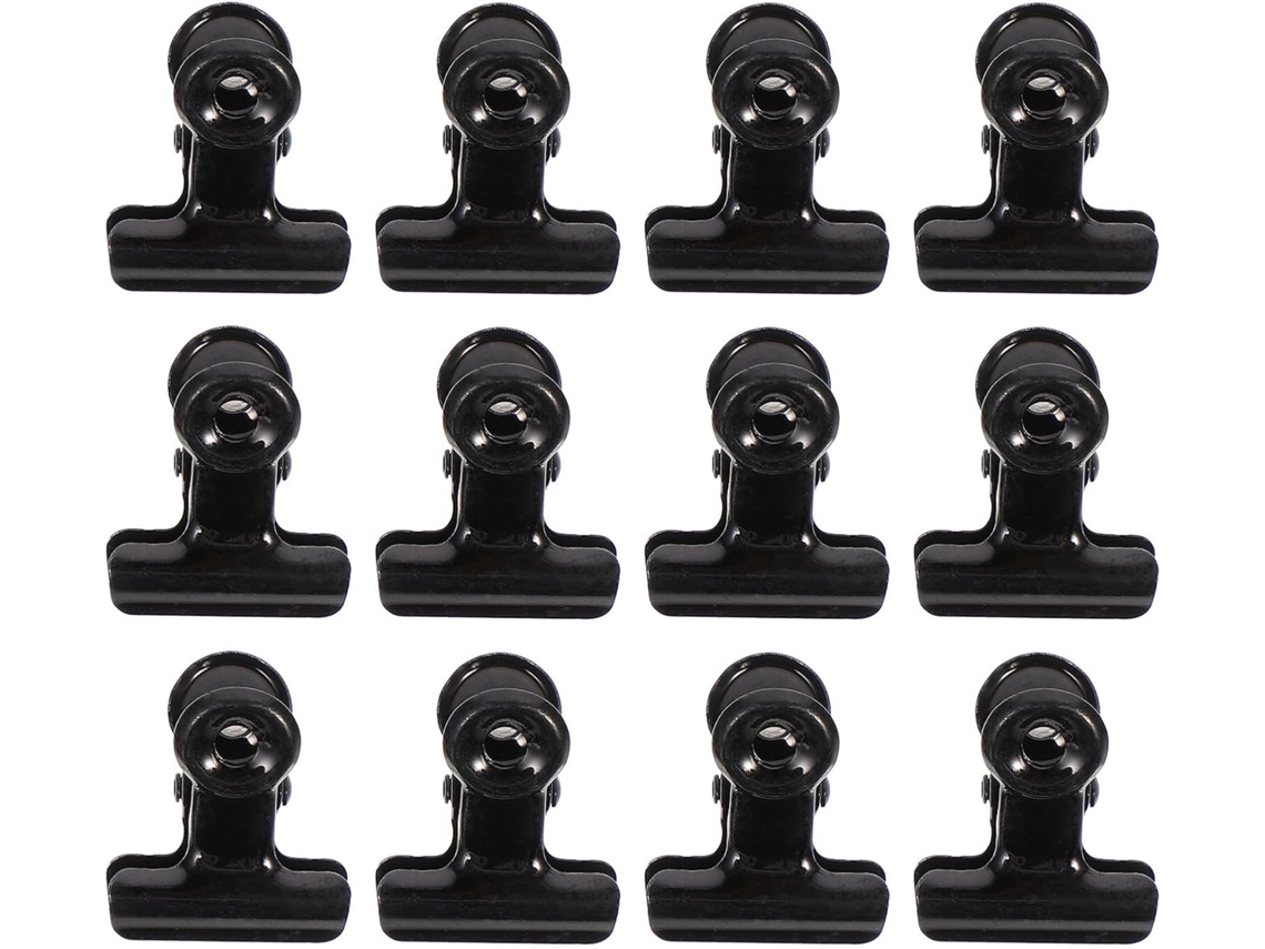 Abaodam 12-Pequenos Clipes Magnéticos para Geladeira e Armário, Ímã Strong de Aço síncrona para Proteger Notas e Recibos