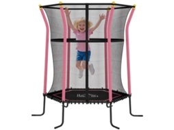 Trampolim Infantil, Ø163,5 Cm, Com Rede De Segurança, Acolchoado, Aço, Carregável Até 50 Kg-pt