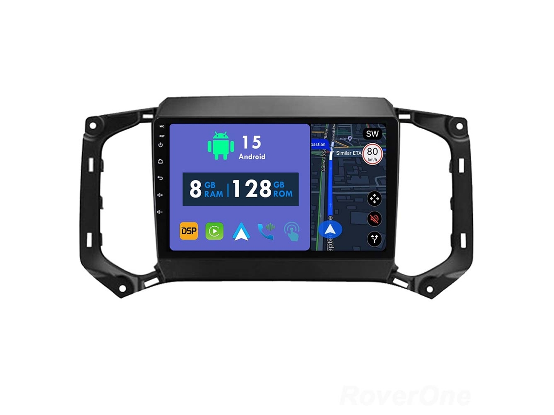 Auto Rádio Carro Bluetooth Autoradio 8GB RAM 128G ROM CarPlay Navegação GPS Ecrã Táctil RoverOne para Chevrolet TrailBlazer Isuzu D-MAX 2017-2019  