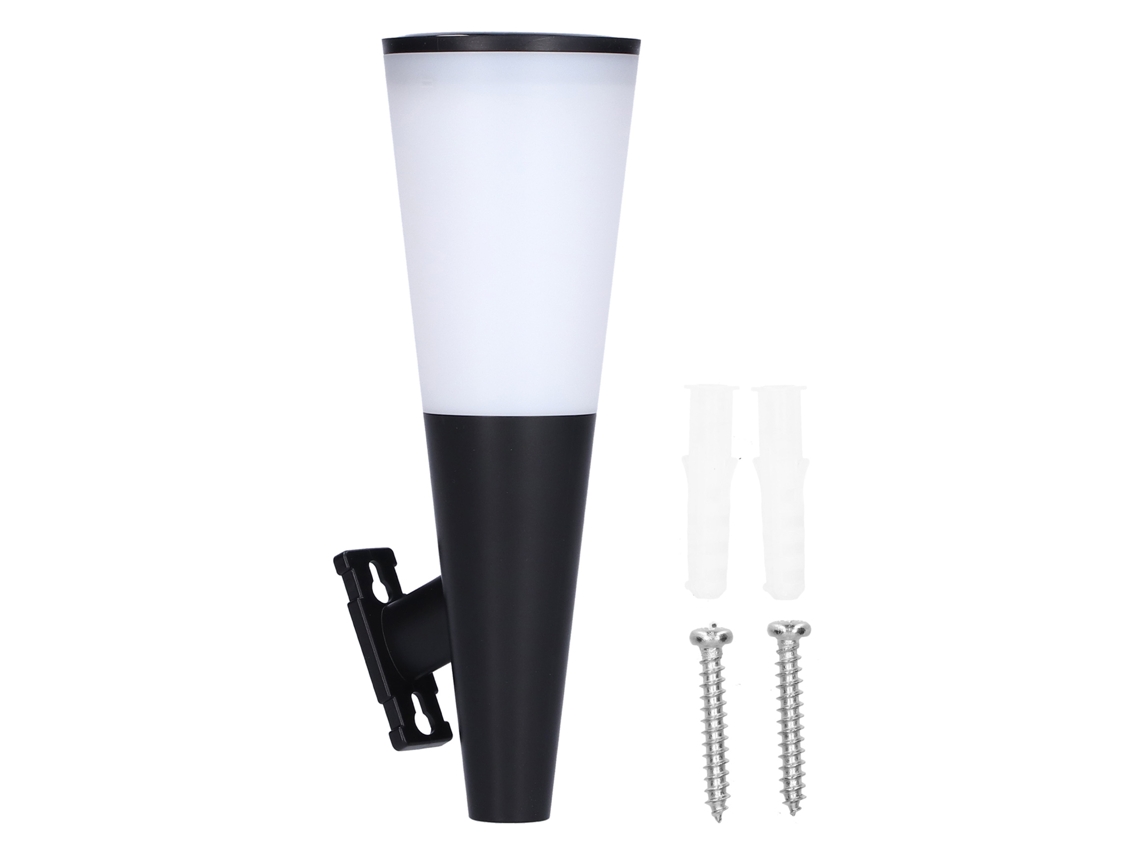 Lâmpada Solar Exterior Parede Rgb Sem Fio Branco Quente