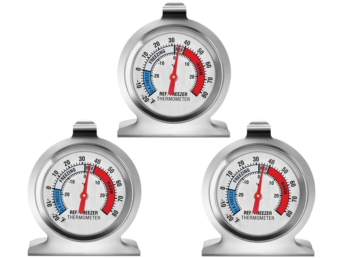 3 Termómetros Mostrador Grande para Geladeira/freezer ZYBLSSBB
