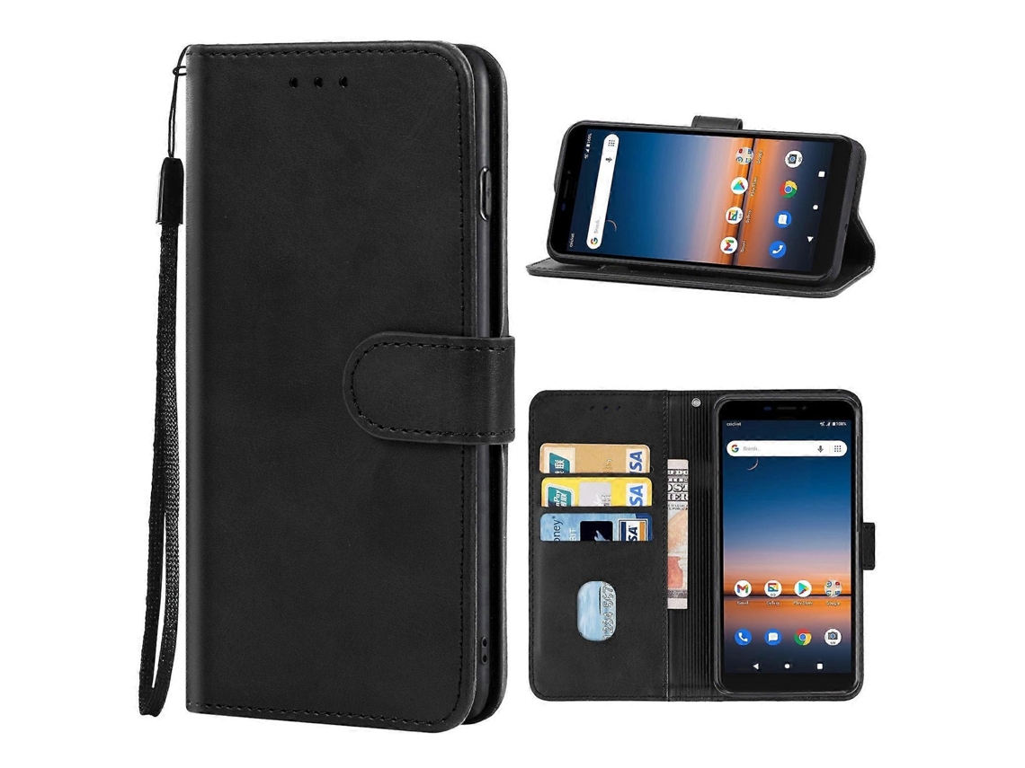 Capa De Couro Para Celular Cricket Debut / Att Calypso 2 (vermelha)