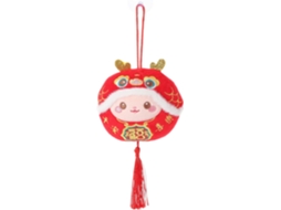 Boneco Pelúcia Dragão Vermelho Chinês Decoração Portátil Pendurar Cordão 10 Porta Ano Novo Cm Casa GOKOCO