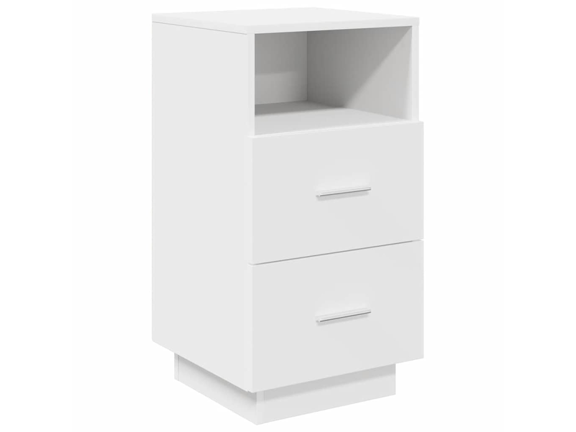 Bedside Cabinet, Bedside Cabinets Vidaxl Branco Madeira Processada (n/a)