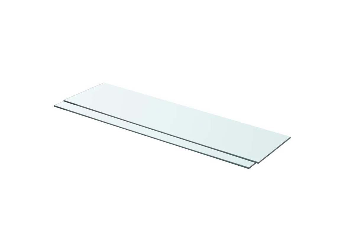 Vidaxl Prateleiras 2 Pcs 80x20 Cm Vidro Transparente