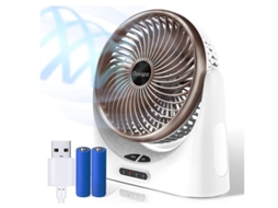 Ventilador de mesa USB, Ventilador de mesa Pessoal Portátil Com Luz Noturna, Ventilador Elétrico Silencioso Para quarto de escritório, Ouro Yizhood
