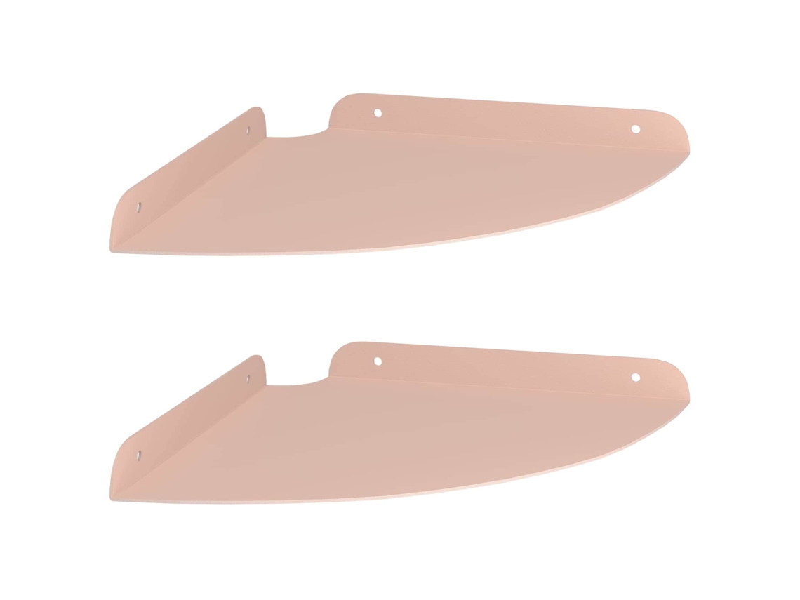 Prateleira Flutuante MAISON EXCLUSIVE 2 pcs rosa 24x24x2 cm de madeira de Carvalho Fumado