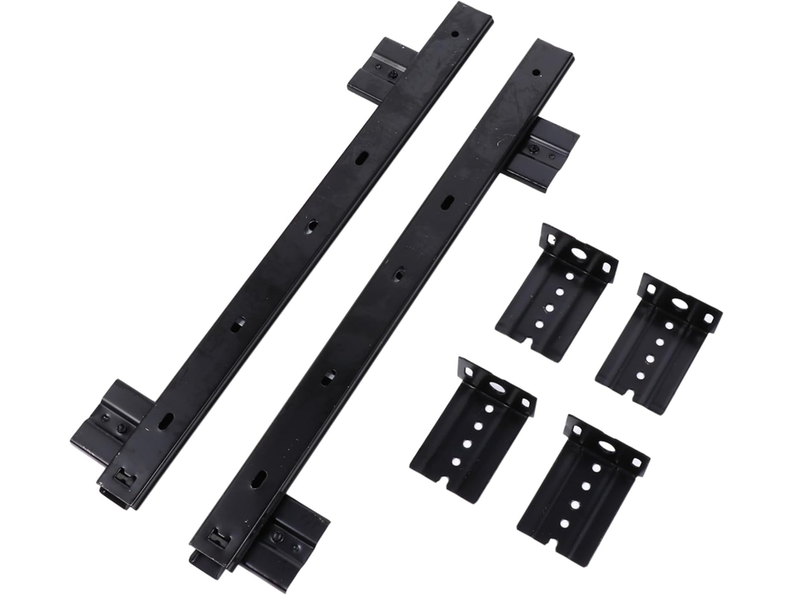 Tehaux 1par De Trilhos Gaveta Para Teclado Em Aço Laminado A Frio Preto Com Rolamentos Esferas Sólido, Silenciador Longo