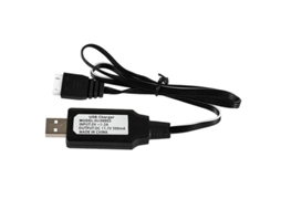 Carregador de Bateria USB para RC 11.1V Li-ion, LiPo, Lipo, Plug de 4 Pinos, 500mA