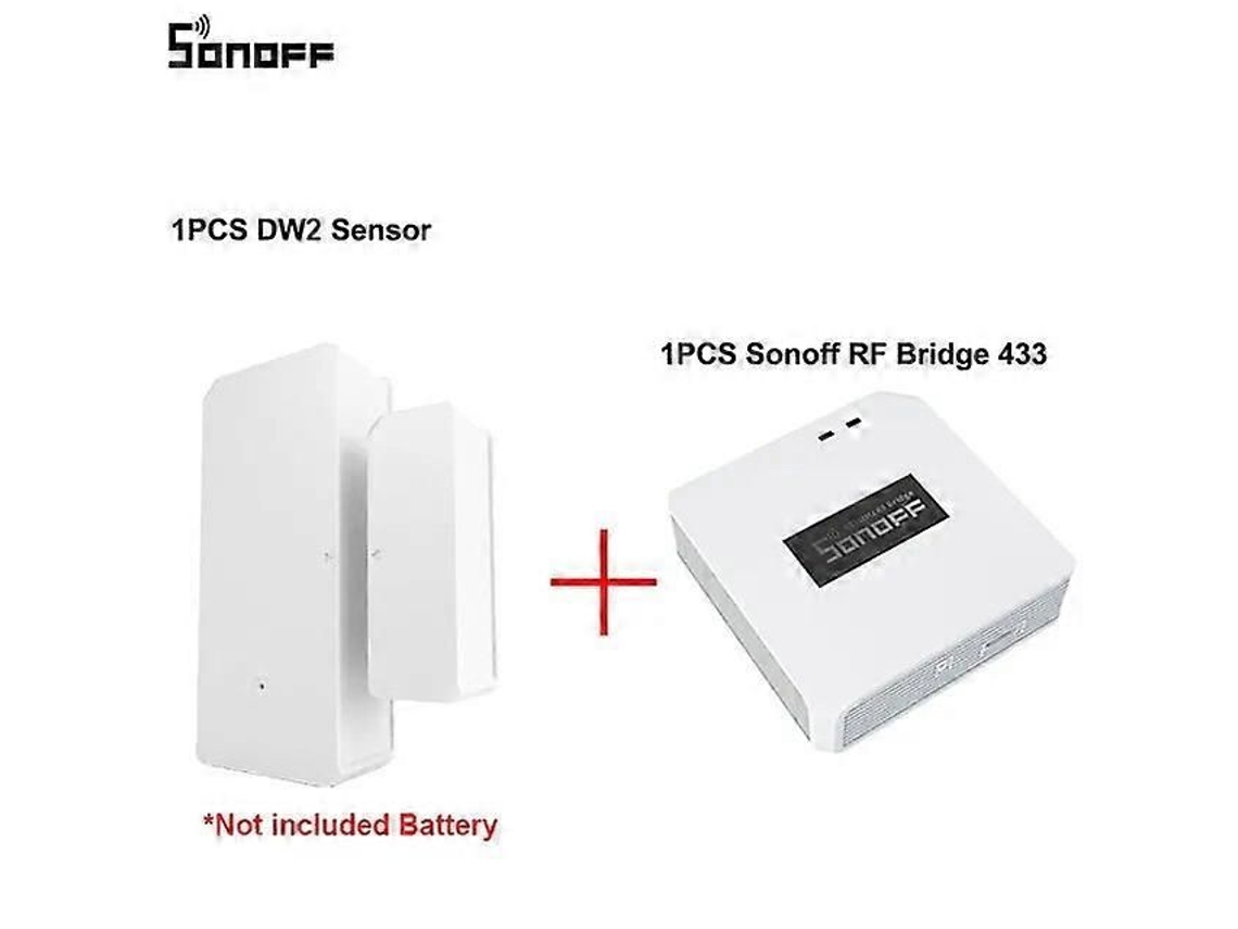 Sensor De Porta/janela Sem Fio Sonoff Dw2 Rf 433mhz Com Notificações Via Aplicativo Para Alarme De Segurança Residencial Inteligente. Compatível