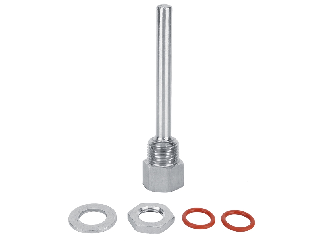 Kit de poço termométrico de aço inoxidável de 1/2 polegada e 4 polegadas, acessórios para fabricação caseira