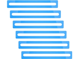 Marcador De Páginas Azul Para Acompanhamento Leitura, 6 Peças Em Acrílico