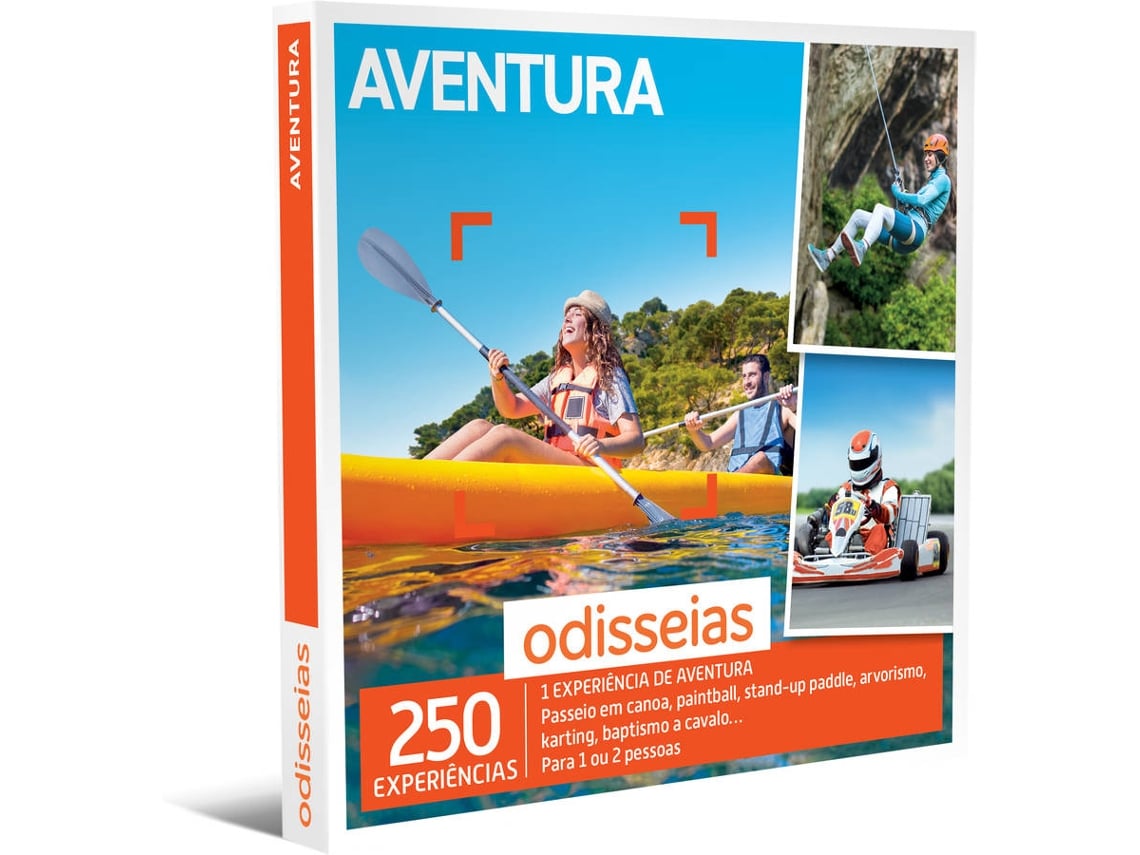 Pack Presente Odisseias - Aventura | Experiência de aventura | 1 ou 2 pessoas