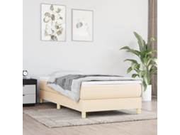 Vidaxl Cama Com Molas/colchão 80x200 Cm Tecido Cor Crème