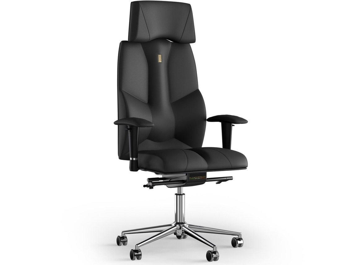 Cadeira de Escritório Ergonómica KULIK Business PU Couro (Preto -130x50x50cm)