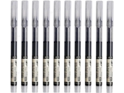Conjunto De 10 Canetas Gel Tipo Agulha, Retas, Esferográficas