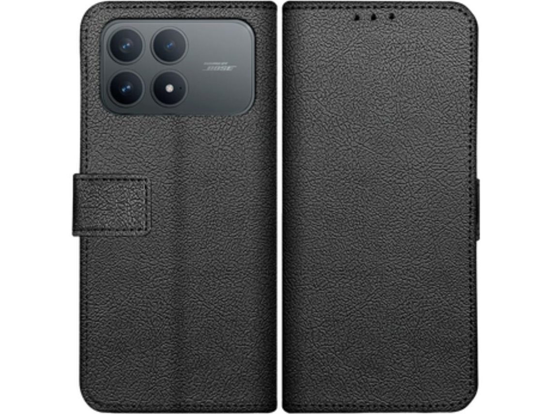 Just In Case Pu-couro Book Capa Preto Poco F8 Pro