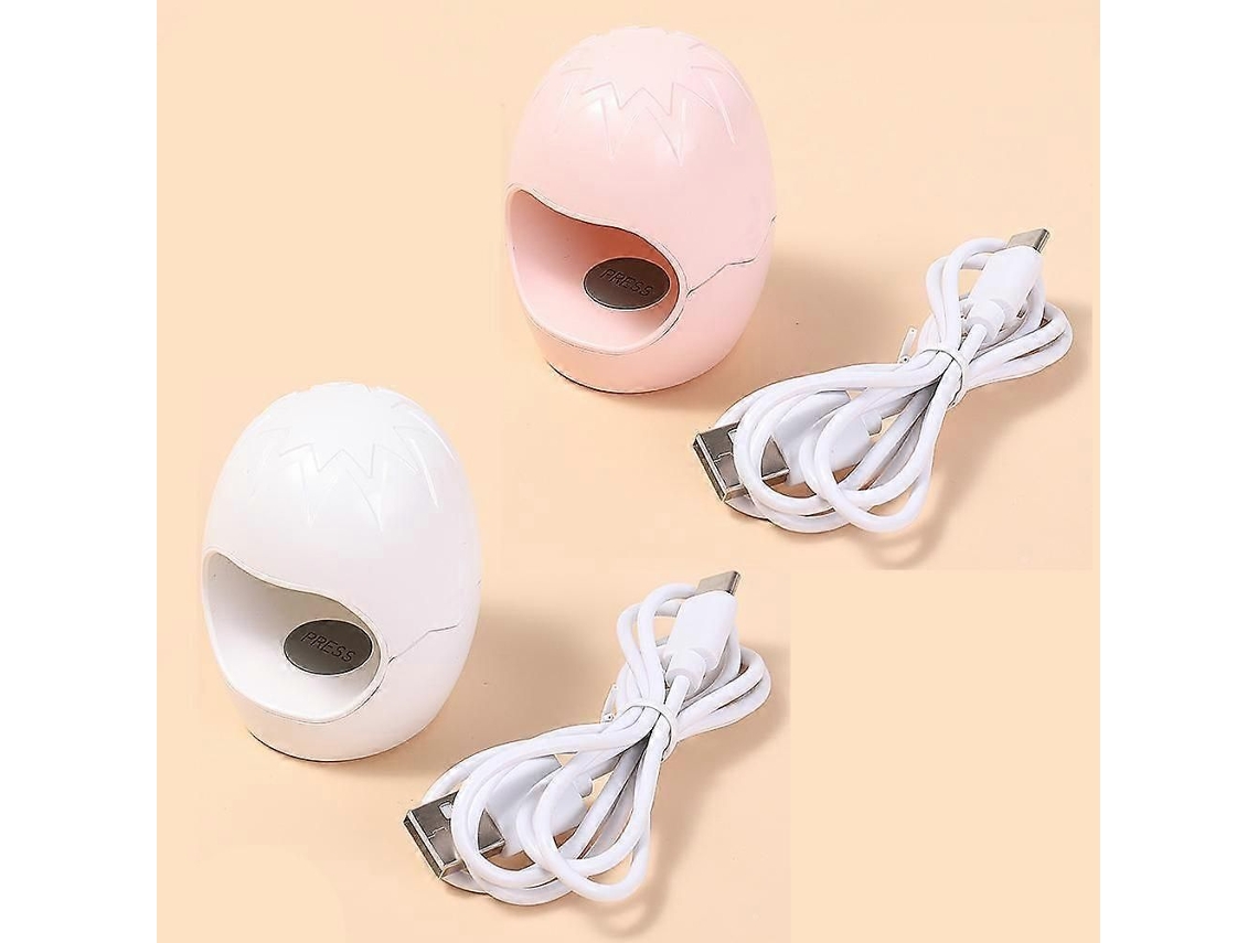 2 Mini Lâmpadas de Unha, Lâmpadas UV LED USB Portáteis para Esmaltação em Gel, Uso Doméstico e Profissional, Lâmpada Fototerapêutica em Formato de Ovo GOKOCO