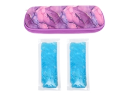 Estojo Portátil de Refrigeração para Insulina com 2 Pacotes de Gelo para Viagem e Exterior