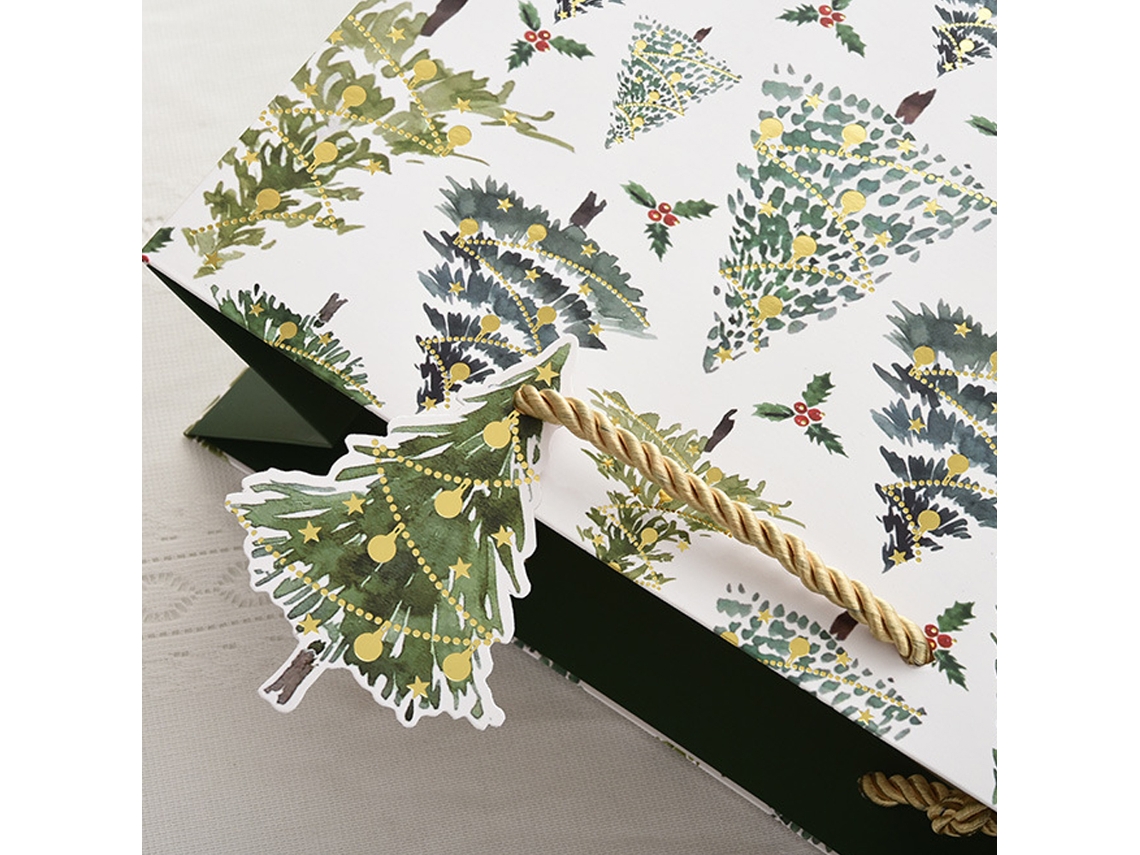 Sacolas De Natal Reutilizáveis Para Compras E Presentes De Natal, Incluindo Alimentos E Biscoitos.