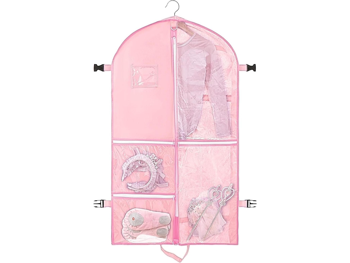 Capa Para Roupa 110x60 Cm Com 5 Bolsos, Dobrável, Ternos. Ideal Proteção E Armazenamento De Roupas.