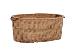Vidaxl Cesto Para Lenha Com Pegas 78x54x34 Cm Salgueiro Natural