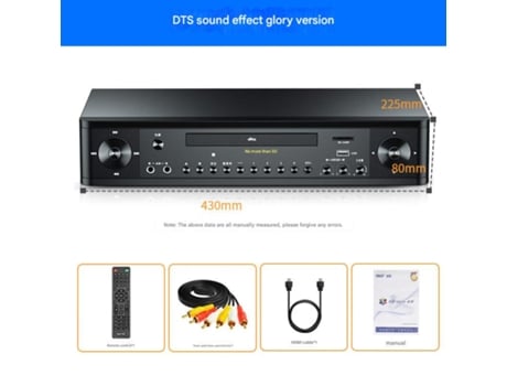 Leitor De Cd Hd Dvd Vcd, Sistema Estéreo, Qualidade De Imagem 1080p, Compatível Com Usb, Cabo Av, Decodificação Dts Honor Edition 5.1 Canais Blue Mr