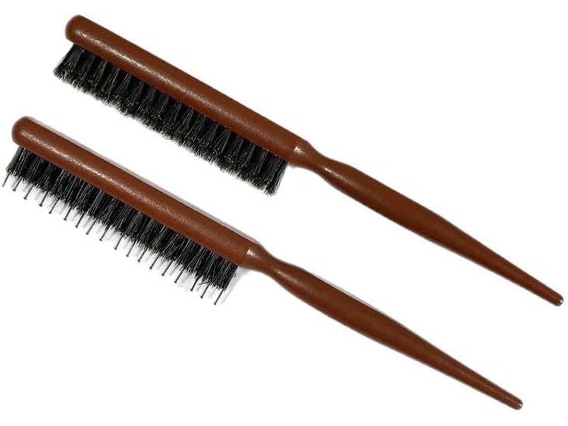 Escova Profissional De 3 Fileiras Cerdas Javali Com Dentes Estreitos Para Dar Volume A Cabelos Cacheados