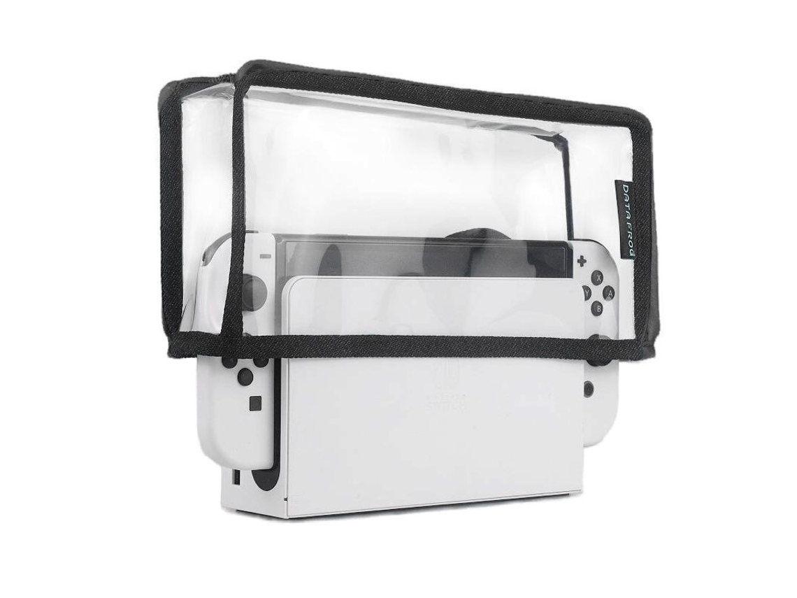 Capa Protetora Contra Pó Data Frog Preta, À Prova De Pó, Com Proteção De Malha E Antirriscos, Compatível Com Nintendo Switch E Nintendo Switch Oled.