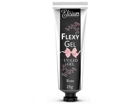 Gel Para Alongamento De Unhas Elisium Flexy, Cor Rosa, 25g.