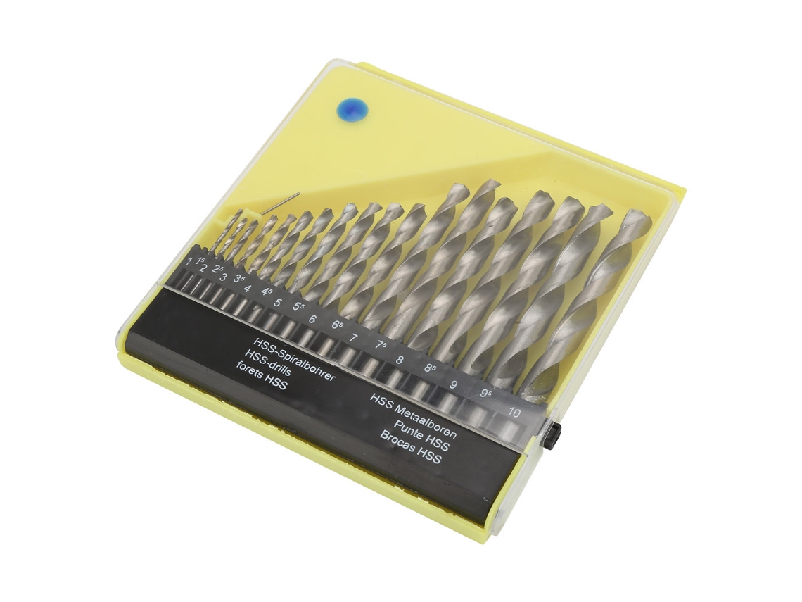 Conjunto De Brocas De Aço Rápido Laxiscreed, 19 Peças Com Tamanhos De 1 A 10 Mm Para Trabalhos Precisos
