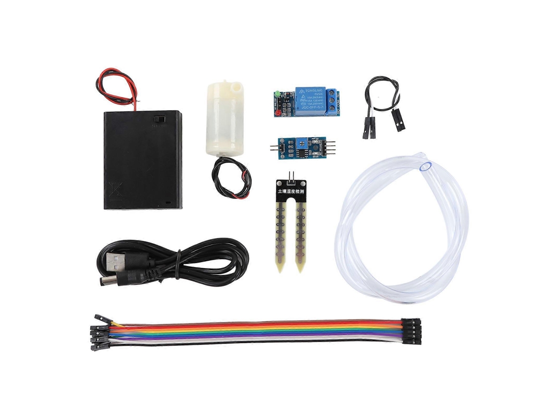 Bomba De Irrigação Automática Para Flores, Módulo Relé Irrigação, Sensor Umidade Do Solo, Conjunto Cabos Conexão Aquaforge