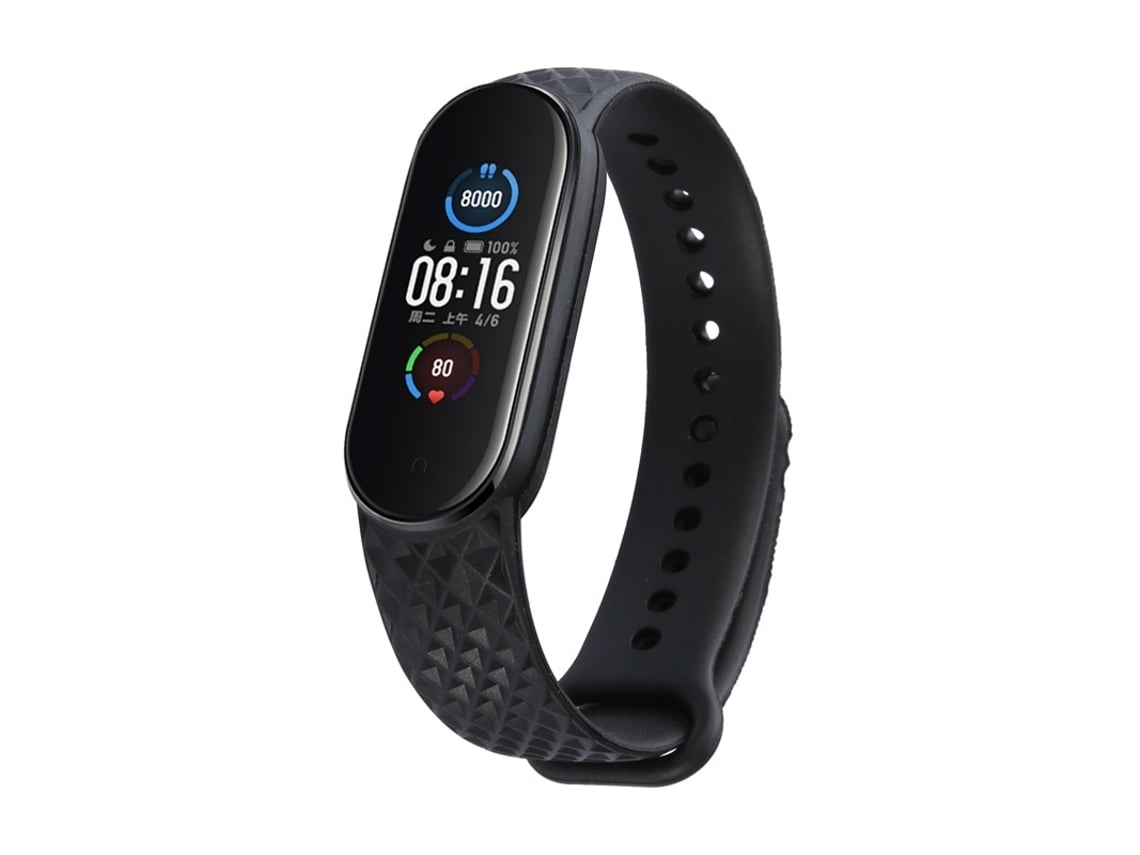 Pulseira De Relógio Xiaomi 5/6 Diamante Preto S*