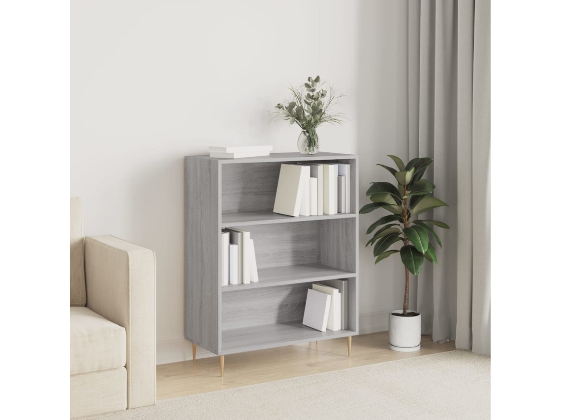 Vidaxl Estante 69,5x32,5x90 Cm Derivados De Madeira Cinzento Sonoma