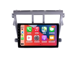 Auto Rádio Carro Bluetooth Autoradio 8GB RAM 128G ROM CarPlay Navegação GPS Ecrã Táctil RoverOne para Toyota Vios 2 2007-2013  