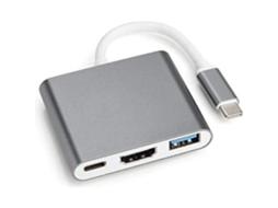 Ohryc 4k Usb C Hub Adaptador Para Hdmi Compatível Com Ios E Chrome Os Cor Cinza