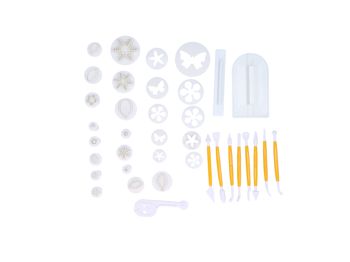 37pcs/set Fondant Bolo Molde Biscoitos Biscoitos Cortador Molde Bolo Decoração Conjunto De Ferramentas