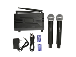 Conjunto de Microfones UHF EOOCOO para karaokê e performances ao ar livre