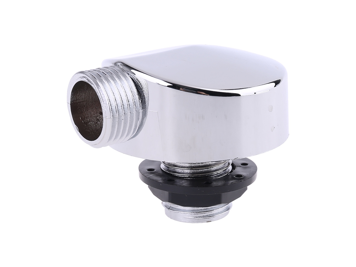 Chuveiro fixo redondo 8 polegadas, aço inox, preto, com rotação 180°, alta pressão