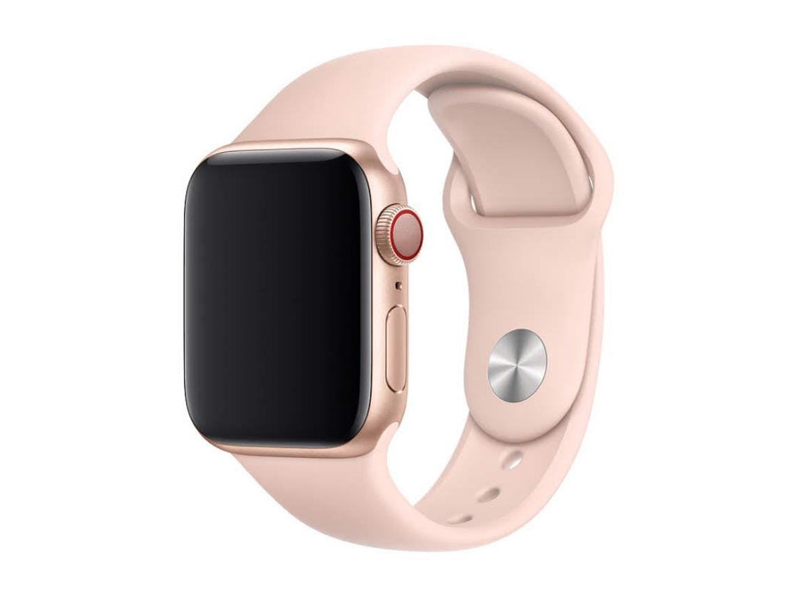Bracelete Silicone Lisa Rosa Areia