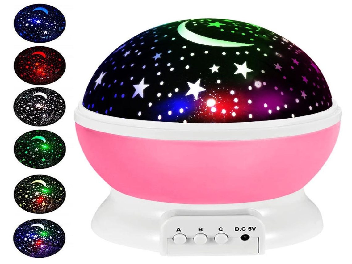Lurelia Projetor De Estrelas Led, Usb, Rotação 360°, Rgb, Céu Estrelado, Para Quarto 13 X 13 X 14,5 Cm Versão 3