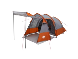 Vidaxl Tenda Túnel Cinza E Laranja 390 X 215 X 152 Cm