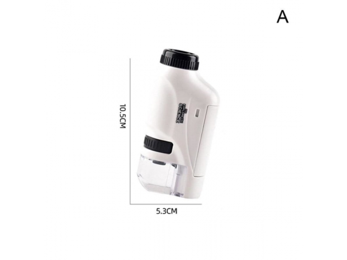 1 Microscópio Portátil para Crianças, Microscópio de Bolso, Brinquedo Científico e BRILVIBERA